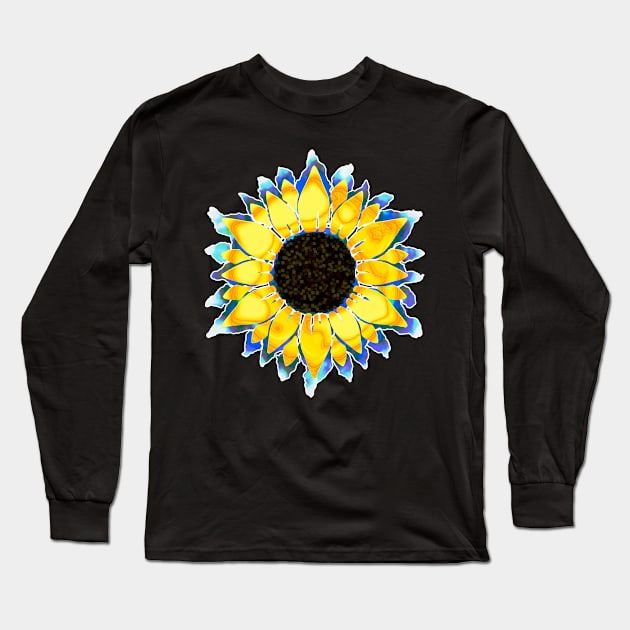 Sunflower for Ukraine Long Sleeve T-Shirt by Anastasiya Malakhova